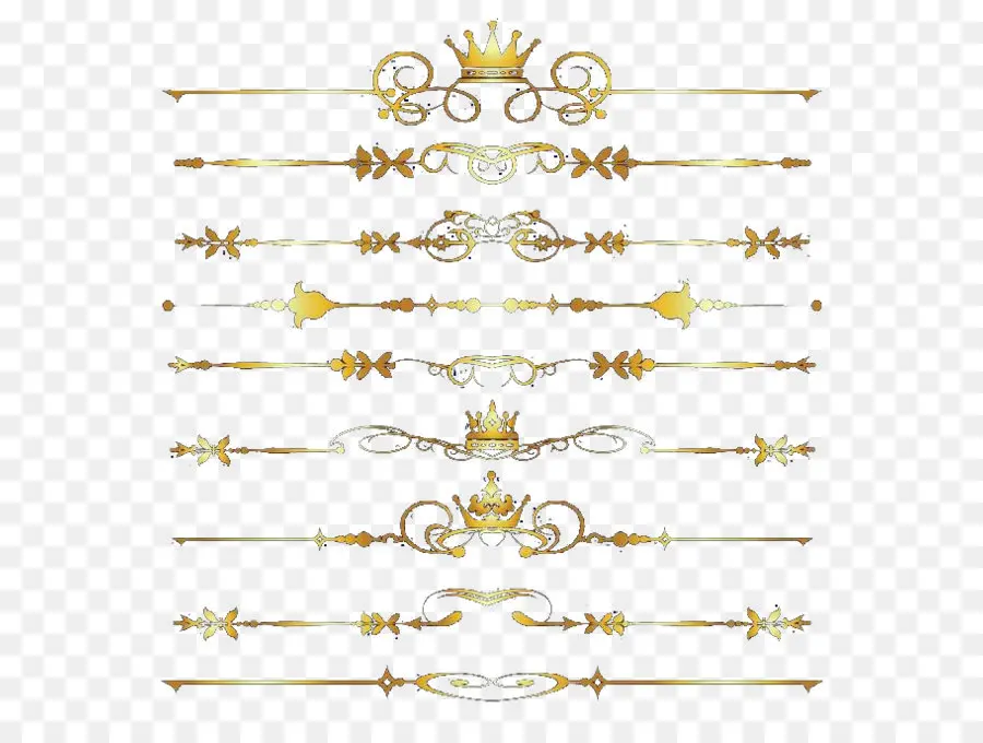 Golden Crown Dividers，มงกุฎ PNG