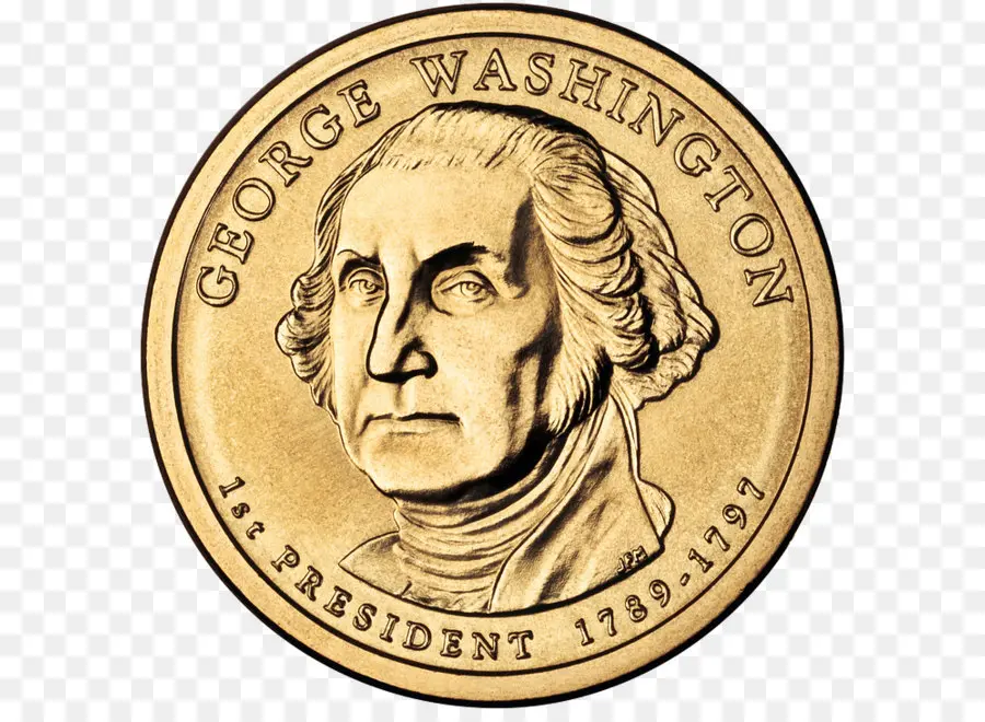 George Washington Coin，ทอง PNG