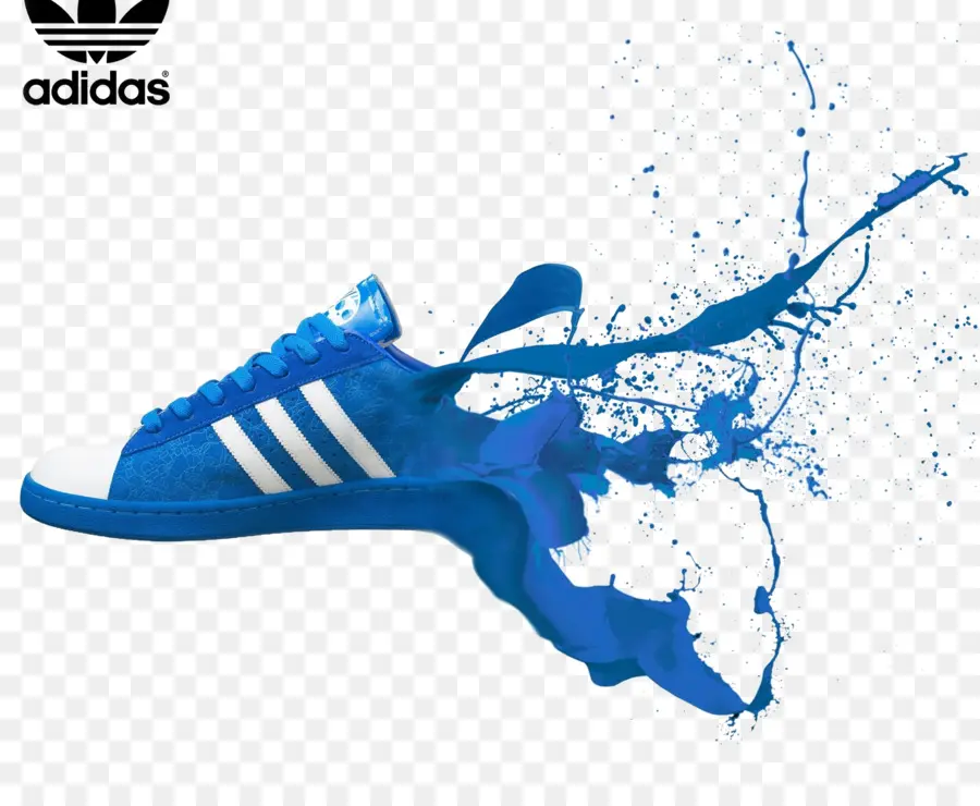 รองเท้า Adidas สีน้ำเงิน，รองเท้าผ้าใบ PNG