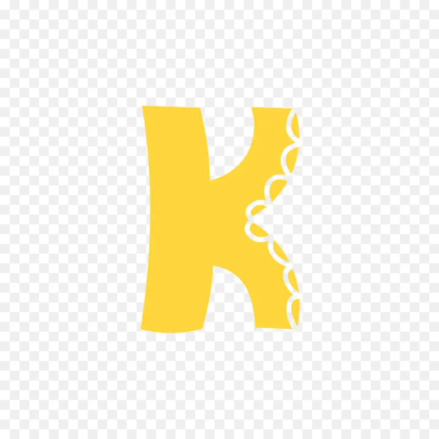 K Yellow K，ตัวอักษร PNG