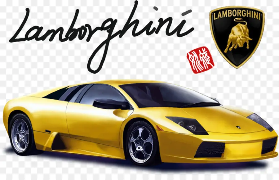 Lamborghini สีเหลือง，Lamborghini PNG