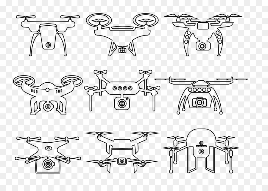 โดรน，Quadcopter PNG