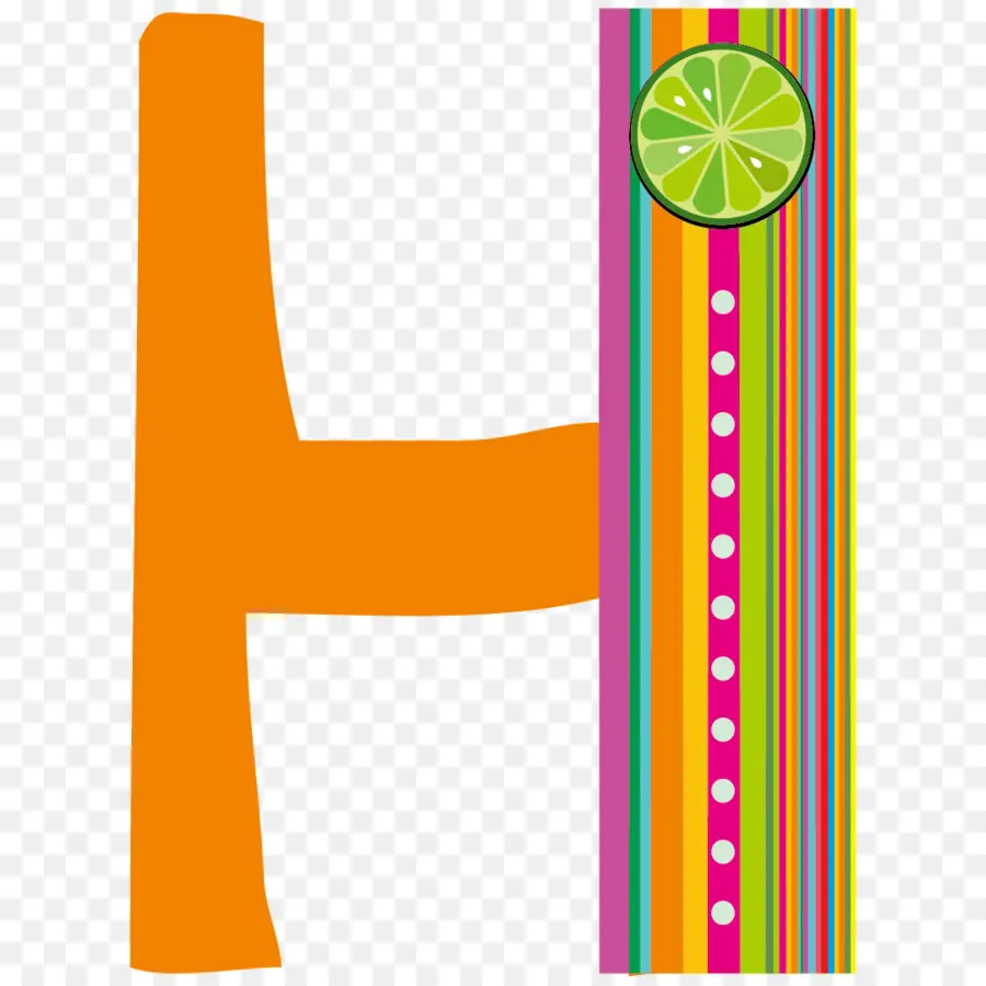 แถบสีสันสดใส H，ลาย PNG