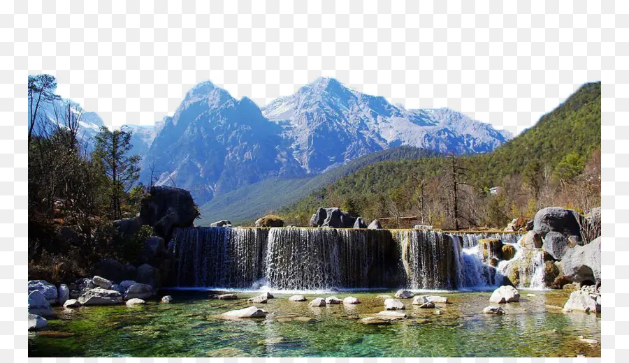 Jade มังกรสโนว์ภูเขา，เก่าของเมืองของ Lijiang PNG