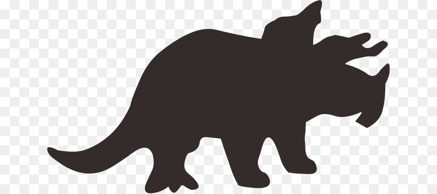 ภาพเงาของ Triceratops，ไดโนเสาร์ PNG