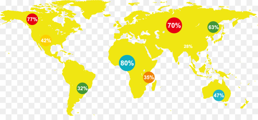 แผนที่โลกด้วยเปอร์เซ็นต์，ทั่วโลก PNG