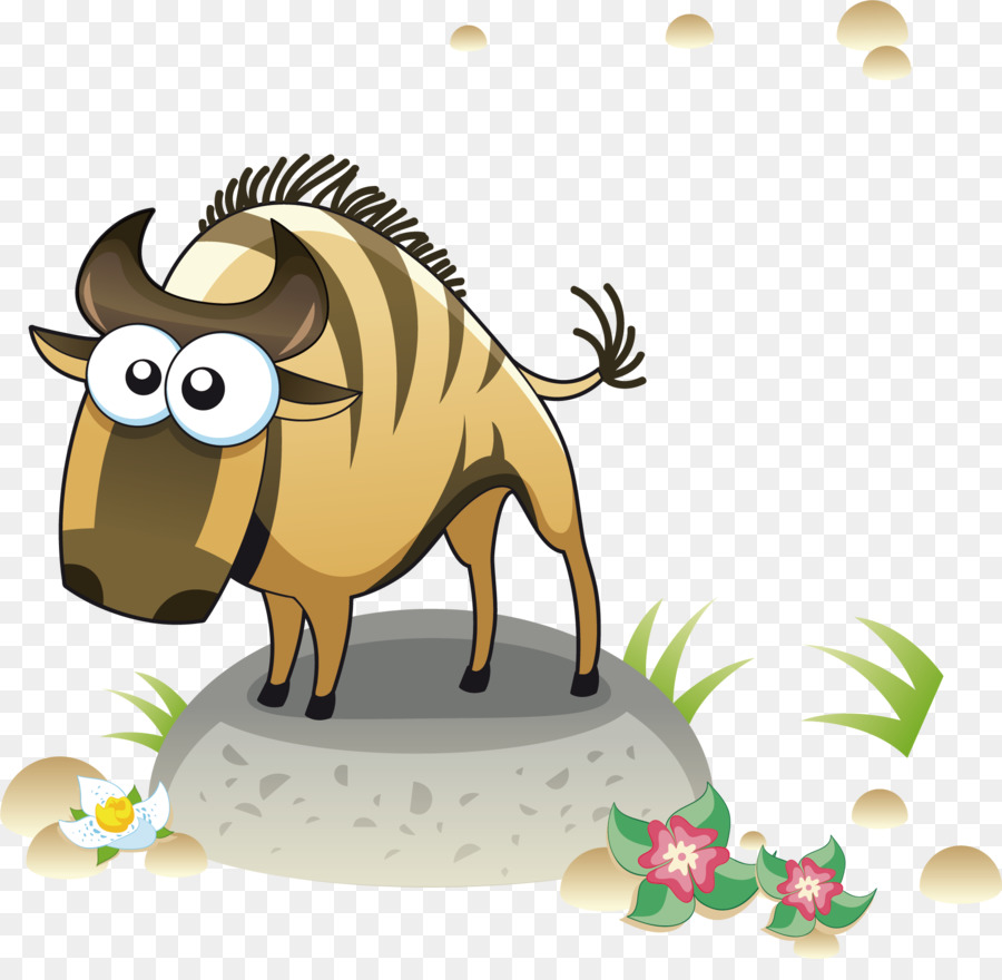 การ์ตูน Wildebeest，น่ารัก PNG