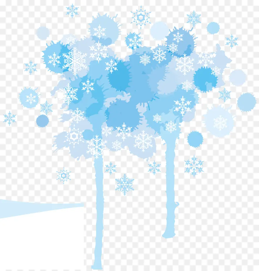 สีน้ำเงิน，เกล็ดหิมะ PNG