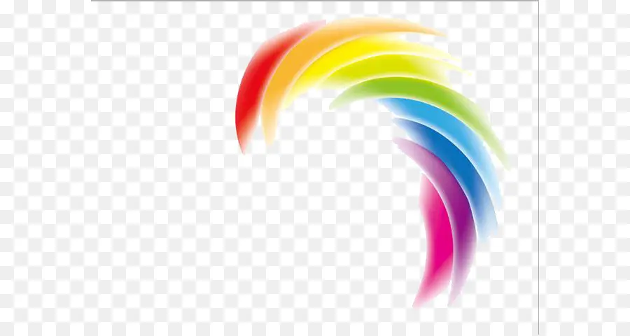 Rainbow Swoosh，มีสีสัน PNG