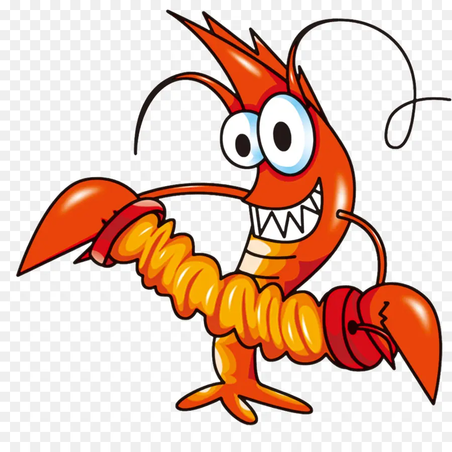 กุ้งมังกร，สีแดง PNG