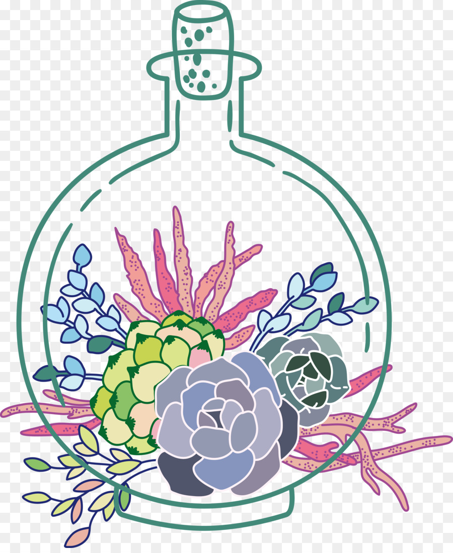 Terrarium，Succulents PNG