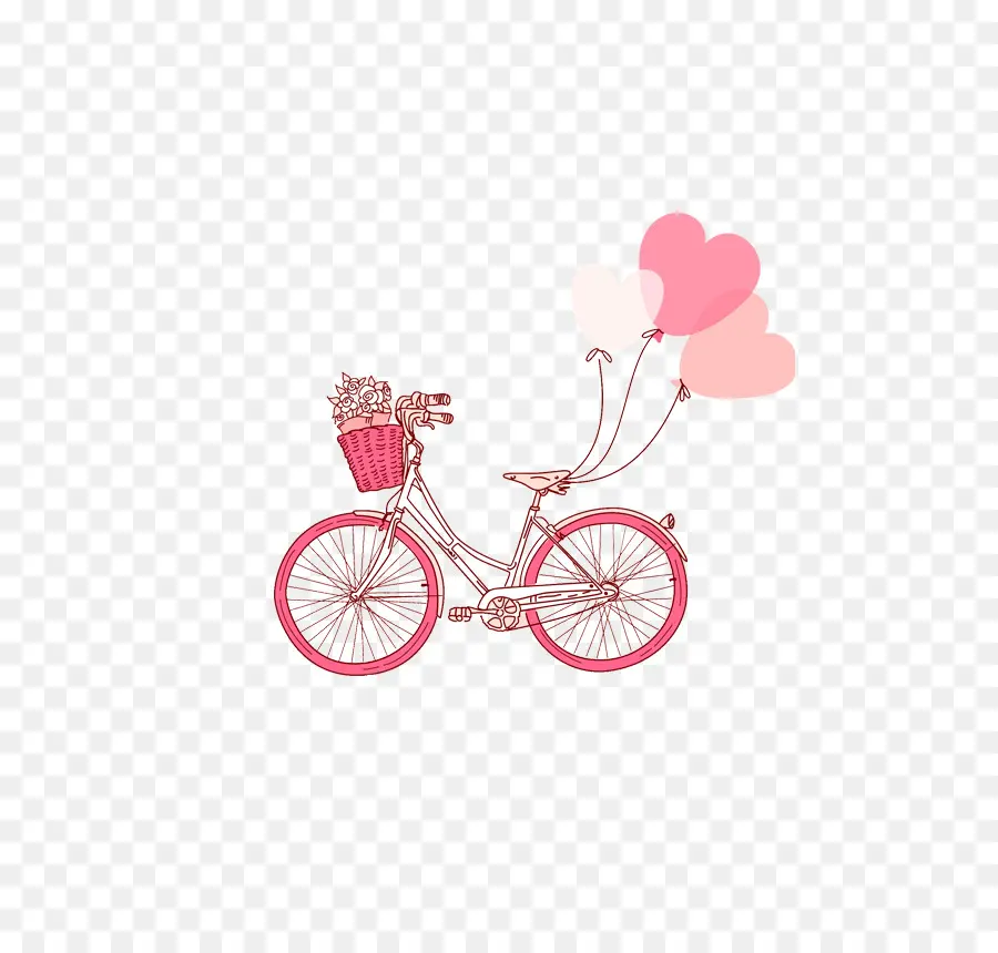 จักรยาน，สีชมพู PNG