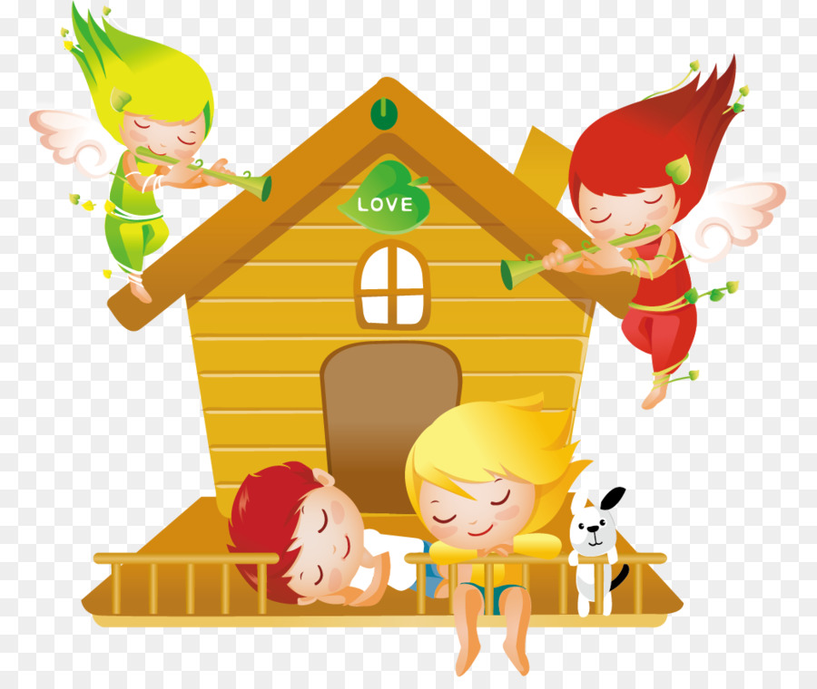 Doodle House น่ารัก，นางฟ้า PNG