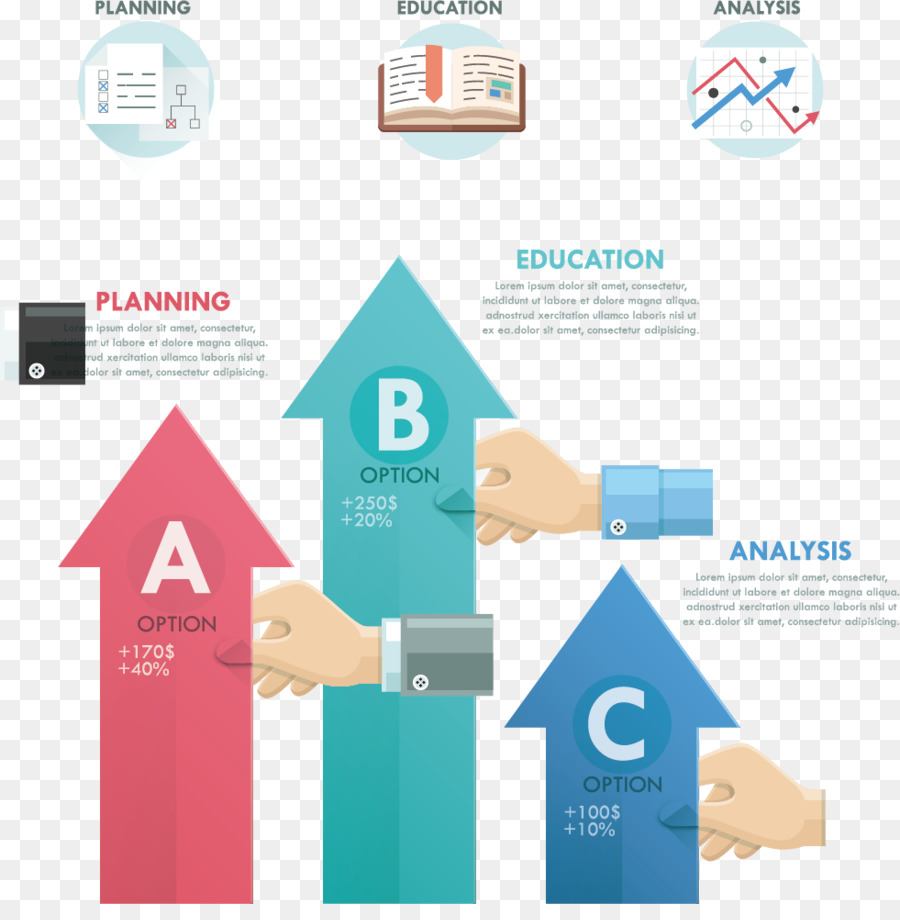 การวางแผนอินโฟกราฟิก，ลูกศร PNG