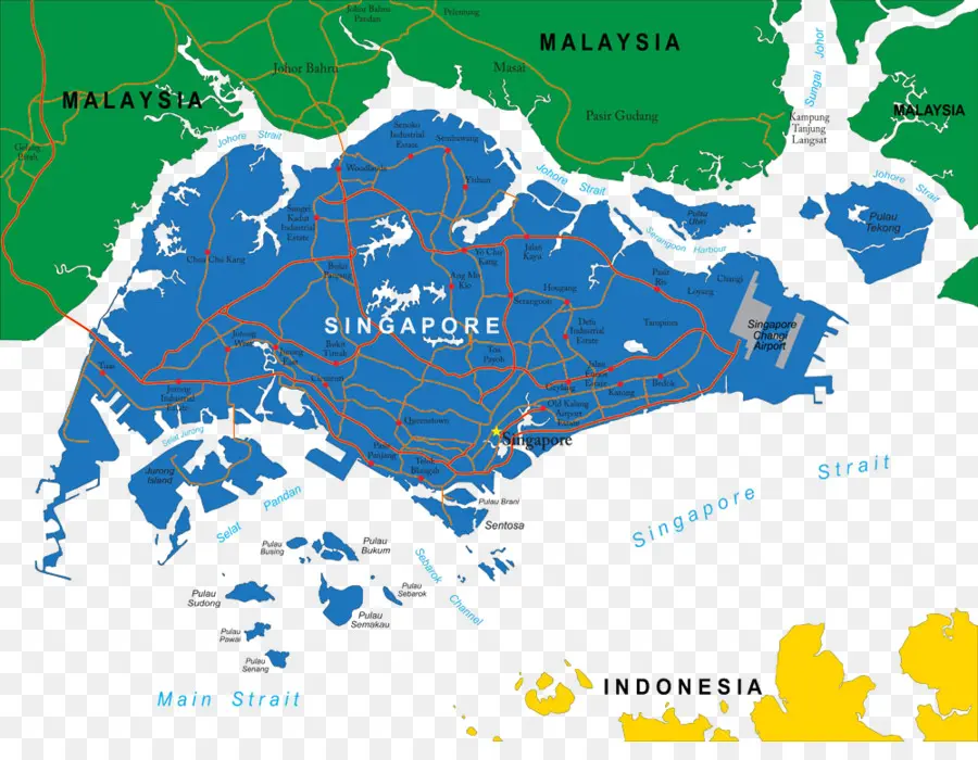 สิงคโปร์，แผนที่ PNG