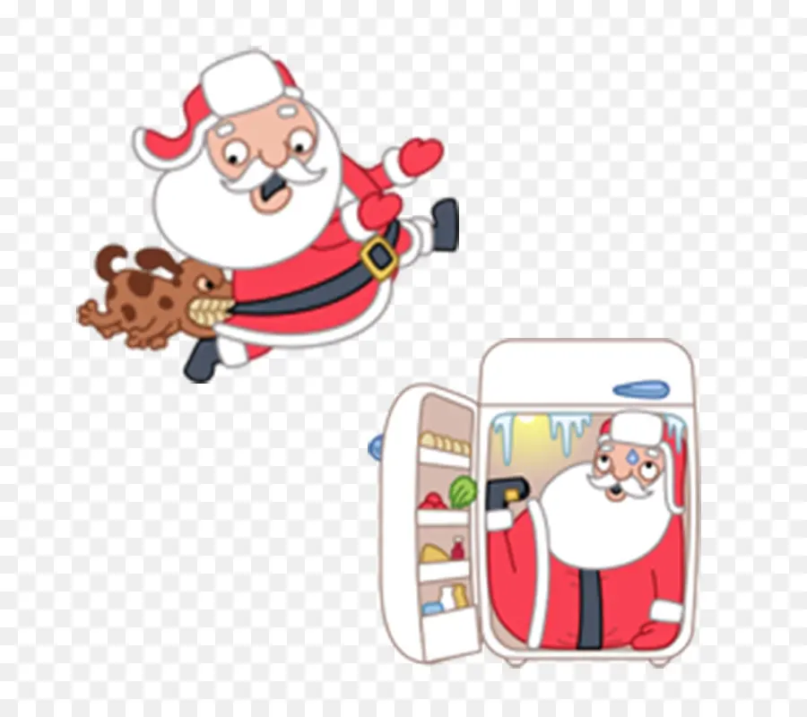 ซานต้าคลอส，ตู้เย็น PNG