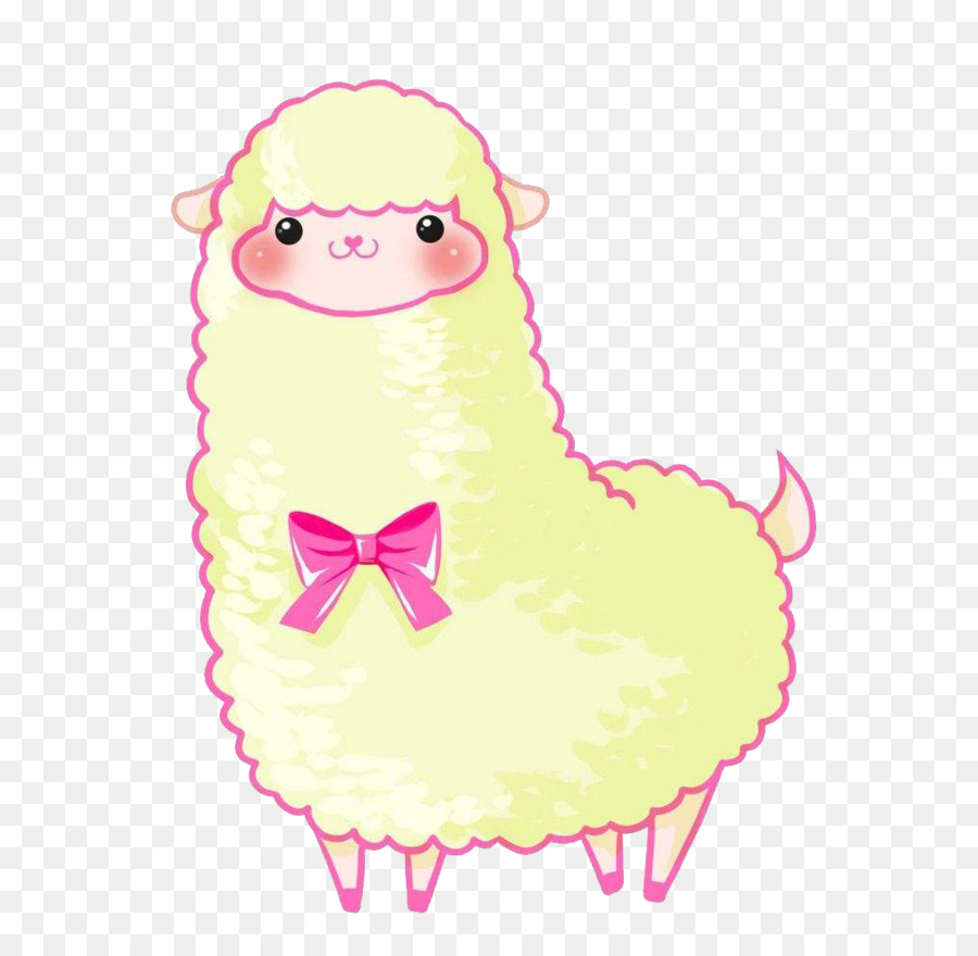 Llama สีชมพู，น่ารัก PNG