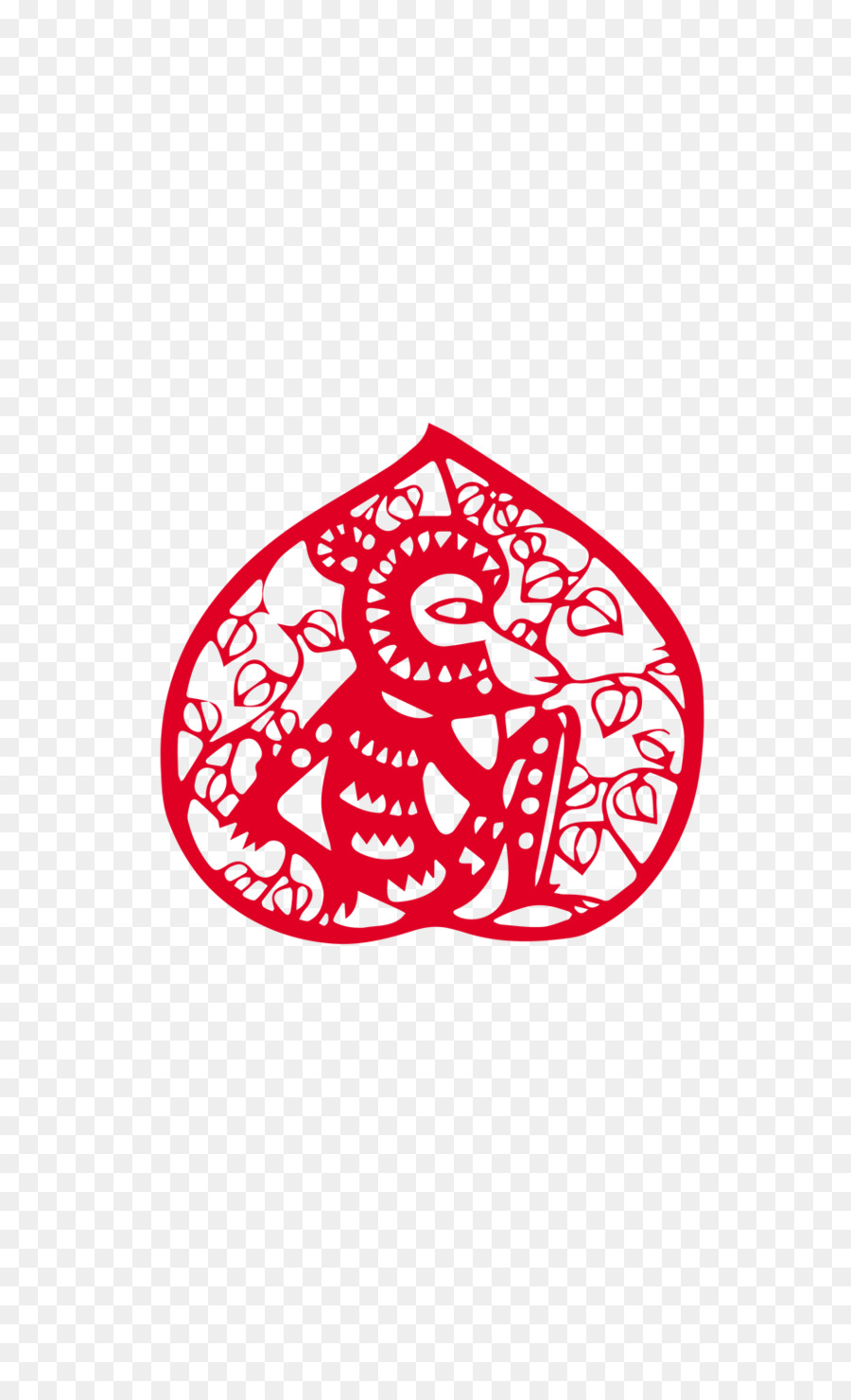 Papercutting，ลิง PNG