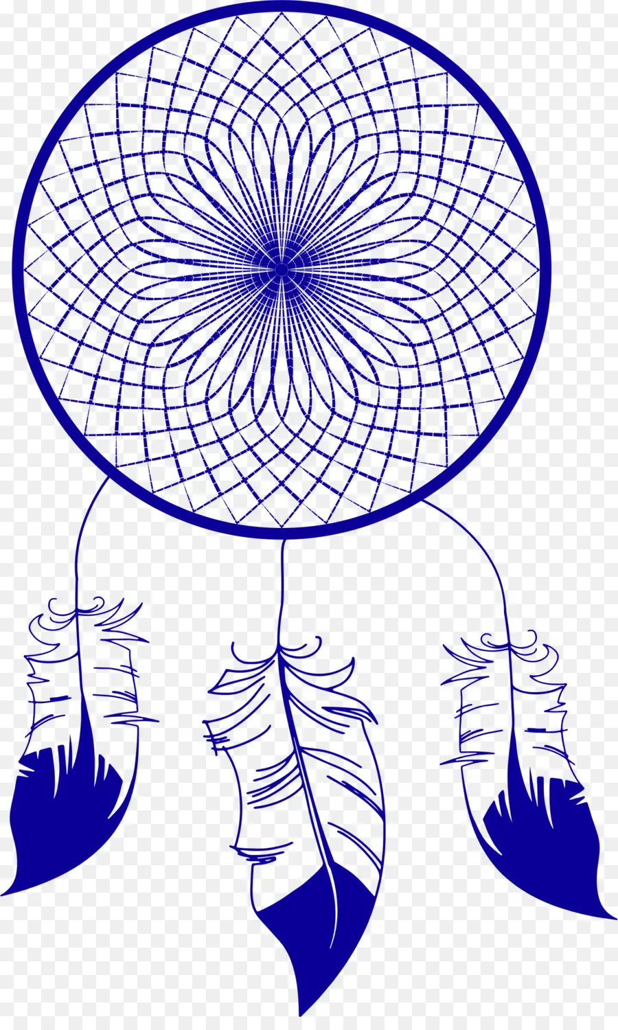 Blue Dreamcatcher，ขนนก PNG