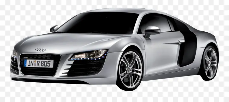 Audi R8 สีขาว，หรูหรา PNG