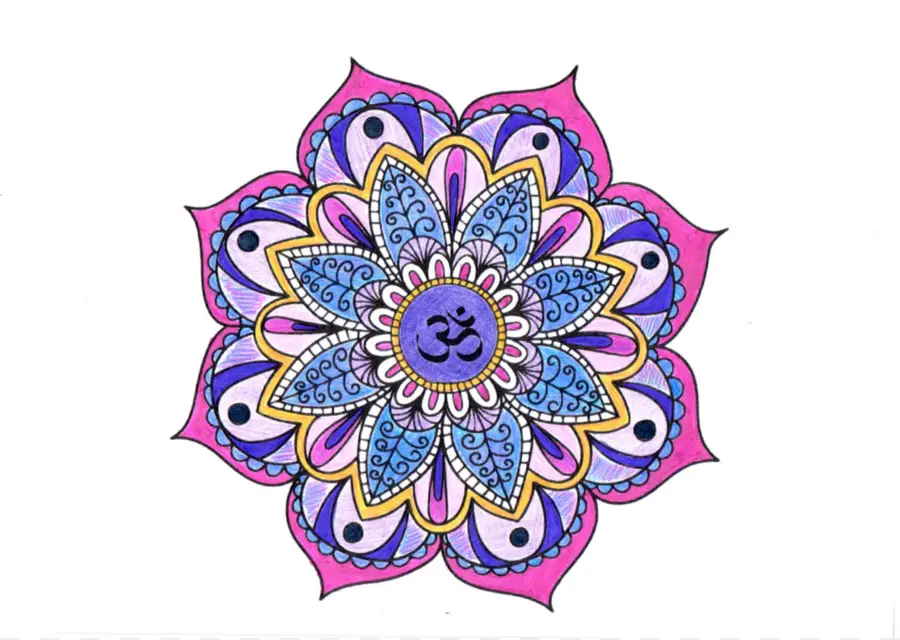 Mandala สีชมพู，ลวดลาย PNG