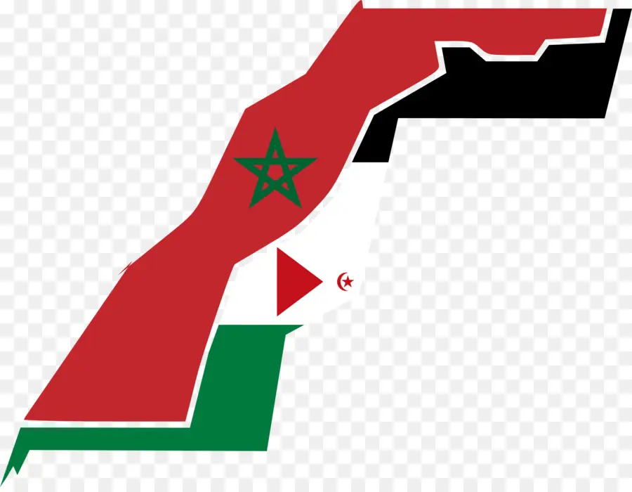 แผนที่ Sahara ตะวันตก，ธง PNG