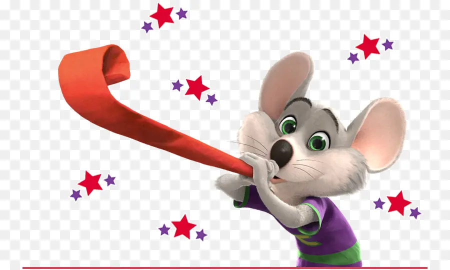 เมาส์ของ Chuck E Cheese กับ Party Blower，งานสังสรรค์ PNG