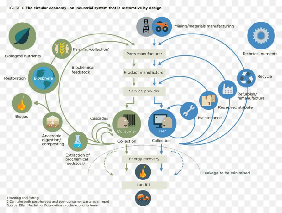 แผนภาพเศรษฐกิจแบบวงกลม，เศรษฐกิจ PNG