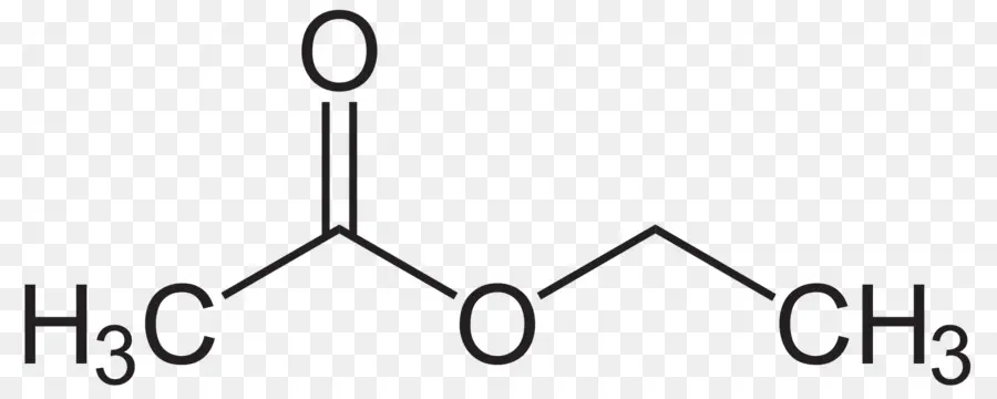 เอทิลอะซิเตต，โมเลกุล PNG