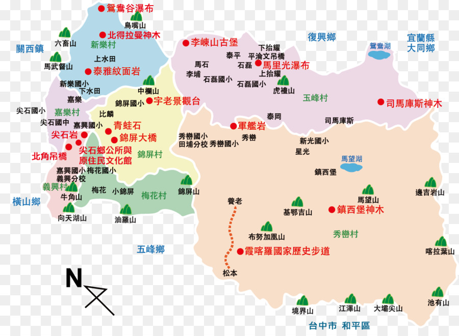 แผนที่，เส้น PNG