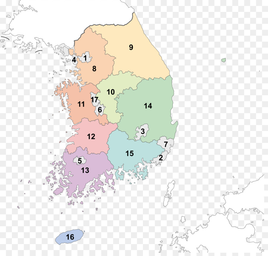 แผนที่เกาหลีใต้，ภูมิภาค PNG