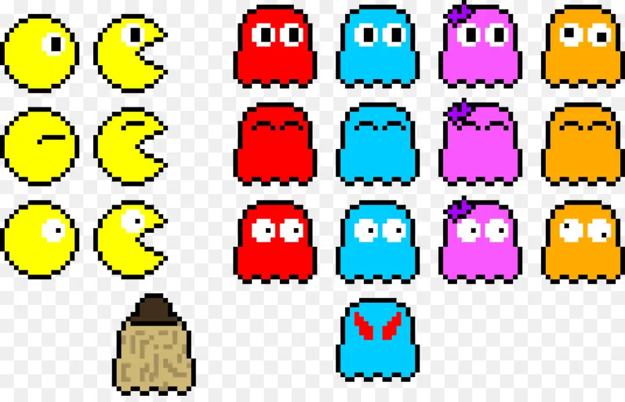 Pac Man และ Ghosts，อาร์เคด PNG