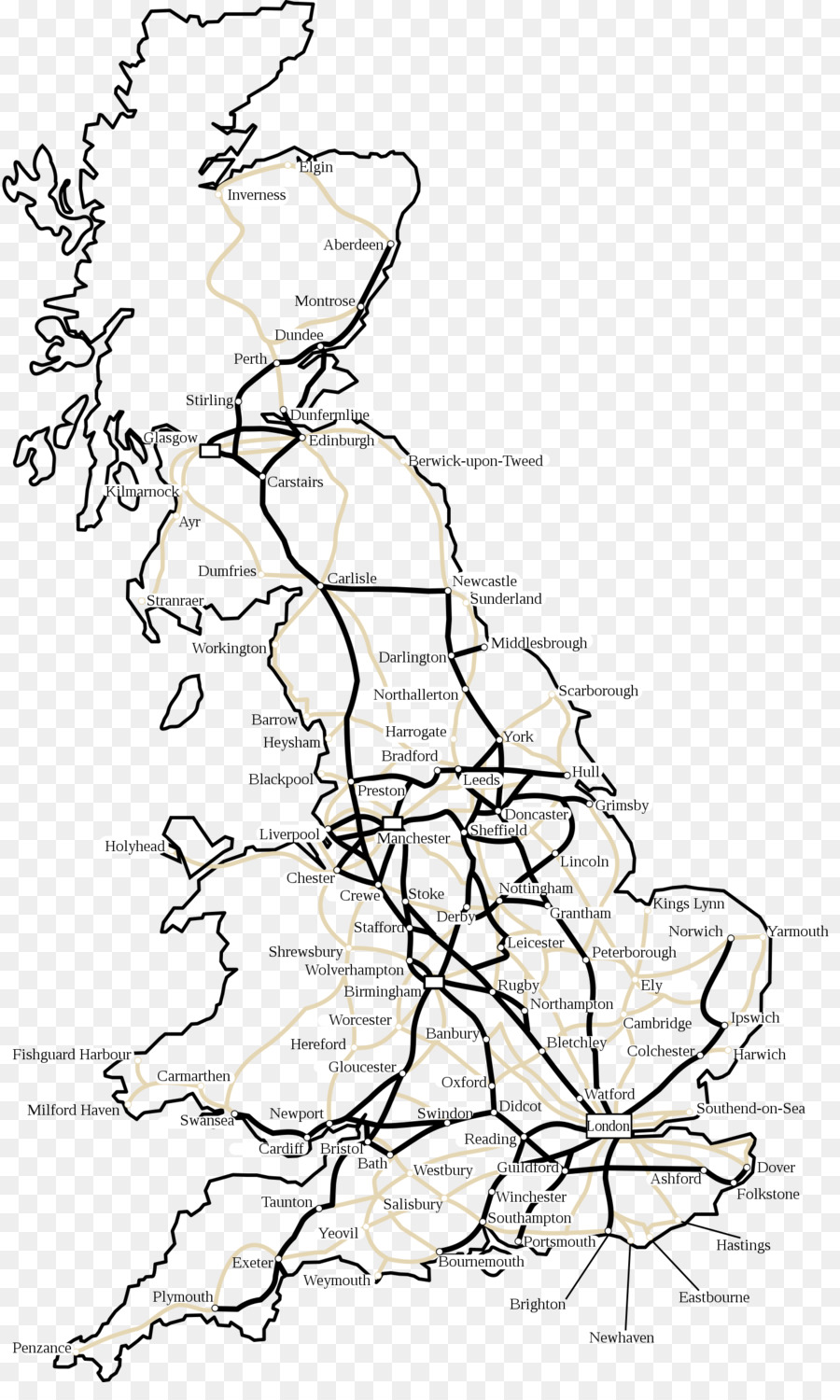 แผนที่รถไฟสหราชอาณาจักร，สหราชอาณาจักร PNG