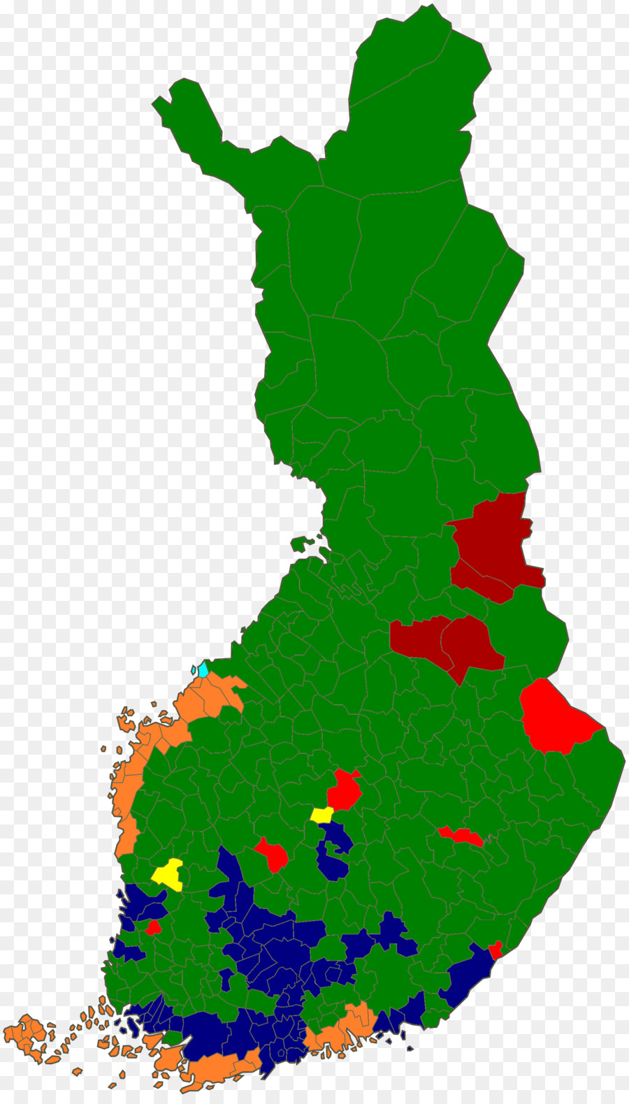 Finland_ Regions Kgm，ทางตะวันตกเฉียงใต้ ฟินแลนด์ Name PNG