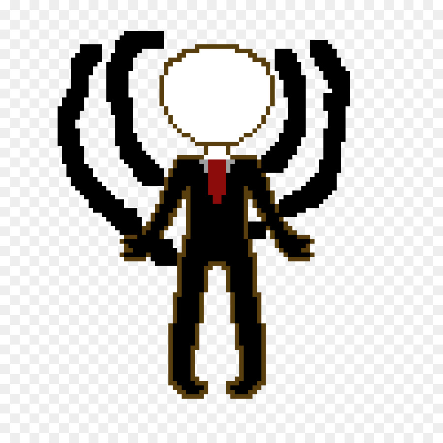 Pixel Art Slender Man，สูท PNG