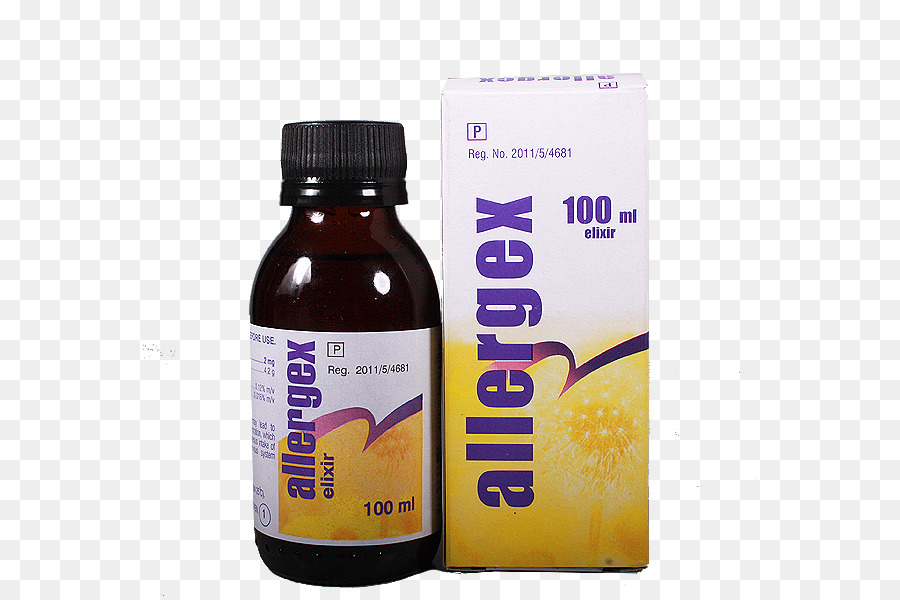 Allergex Elixir，ขวด PNG