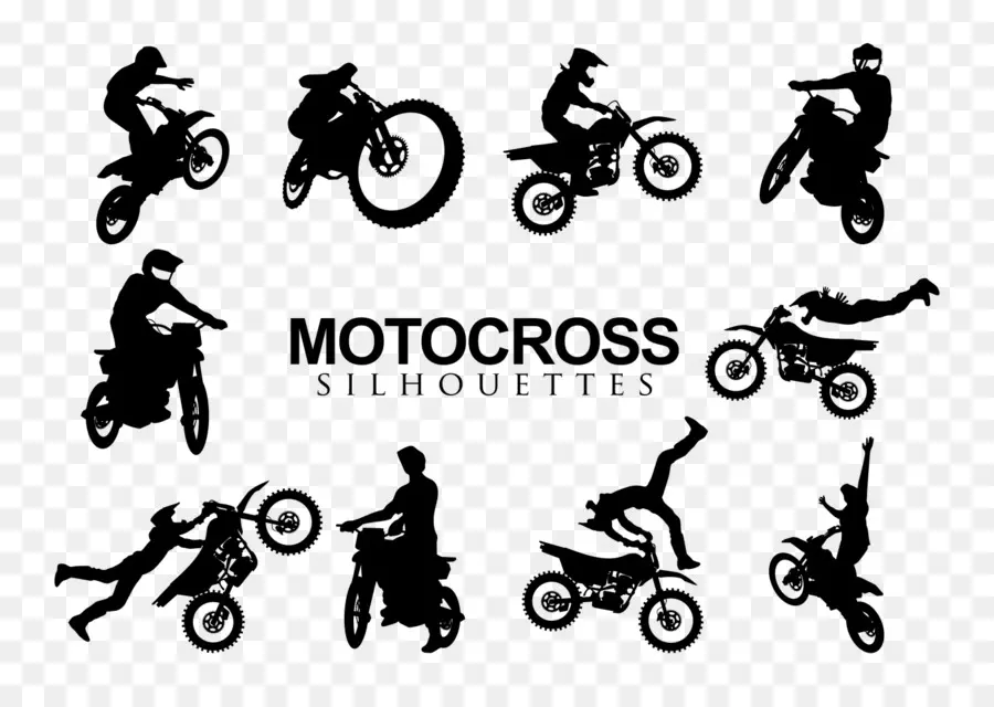 Motocross Silhouettes，จักรยาน PNG