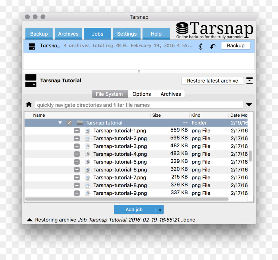 คอมพิวเตอร์ซอฟต์แวร์，Tarsnap PNG