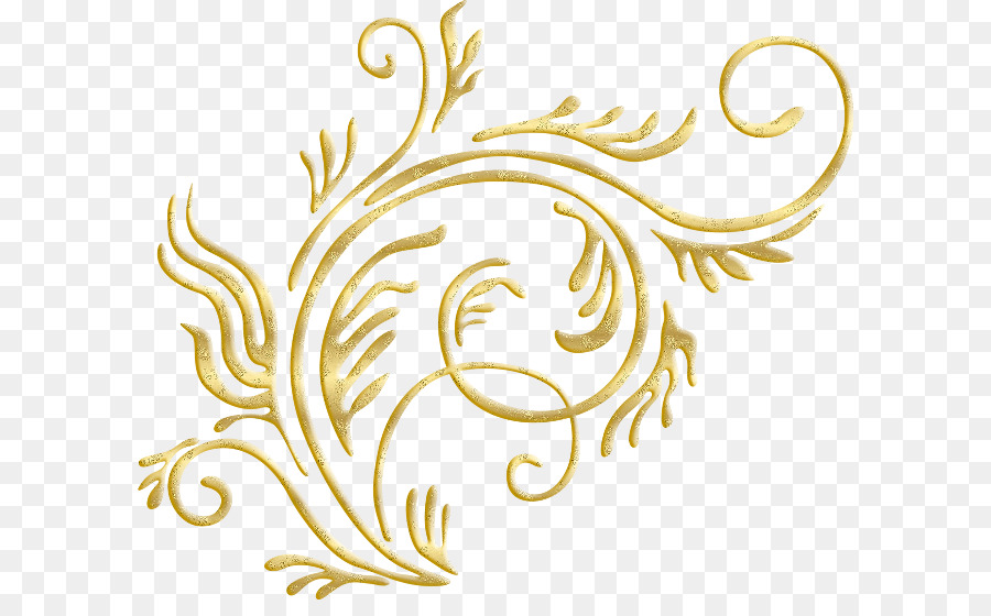 Golden Swirl，ลวดลาย PNG