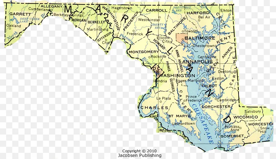 แผนที่รัฐแมรี่แลนด์，มณฑล PNG