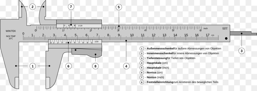 Vernier Caliper，การวัด PNG