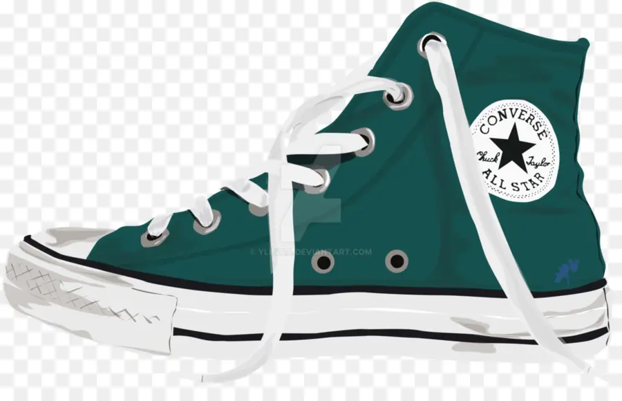 รองเท้า Converse สีเขียว，รองเท้าผ้าใบ PNG