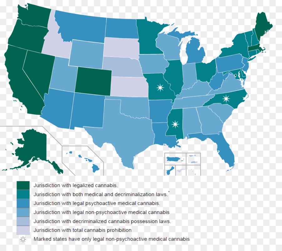 สหรัฐอเมริกา，Legality ของ Cannabis PNG