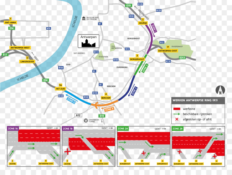 R1 Ring Road，ลิงค์ Oosterweel PNG