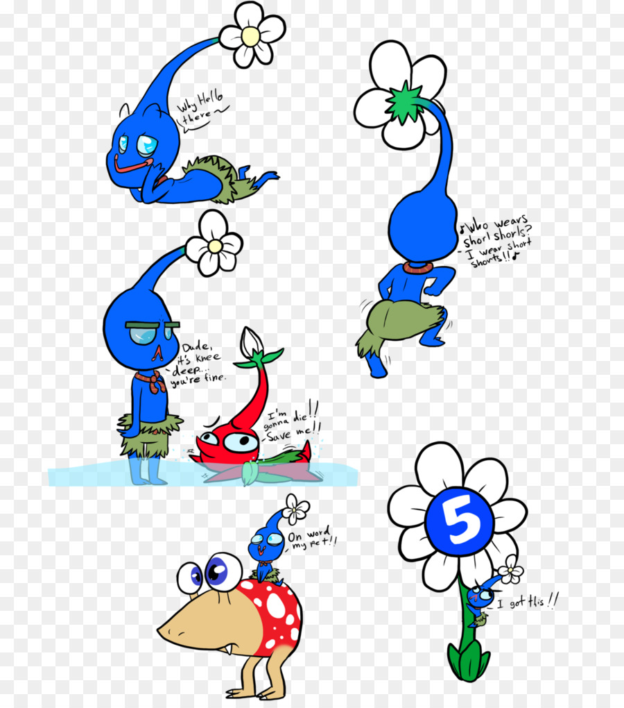 สีน้ำเงิน Pikmin，เกม PNG