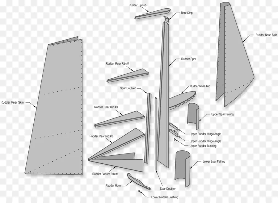 ชิ้นส่วนเครื่องบิน，หางเสือ PNG