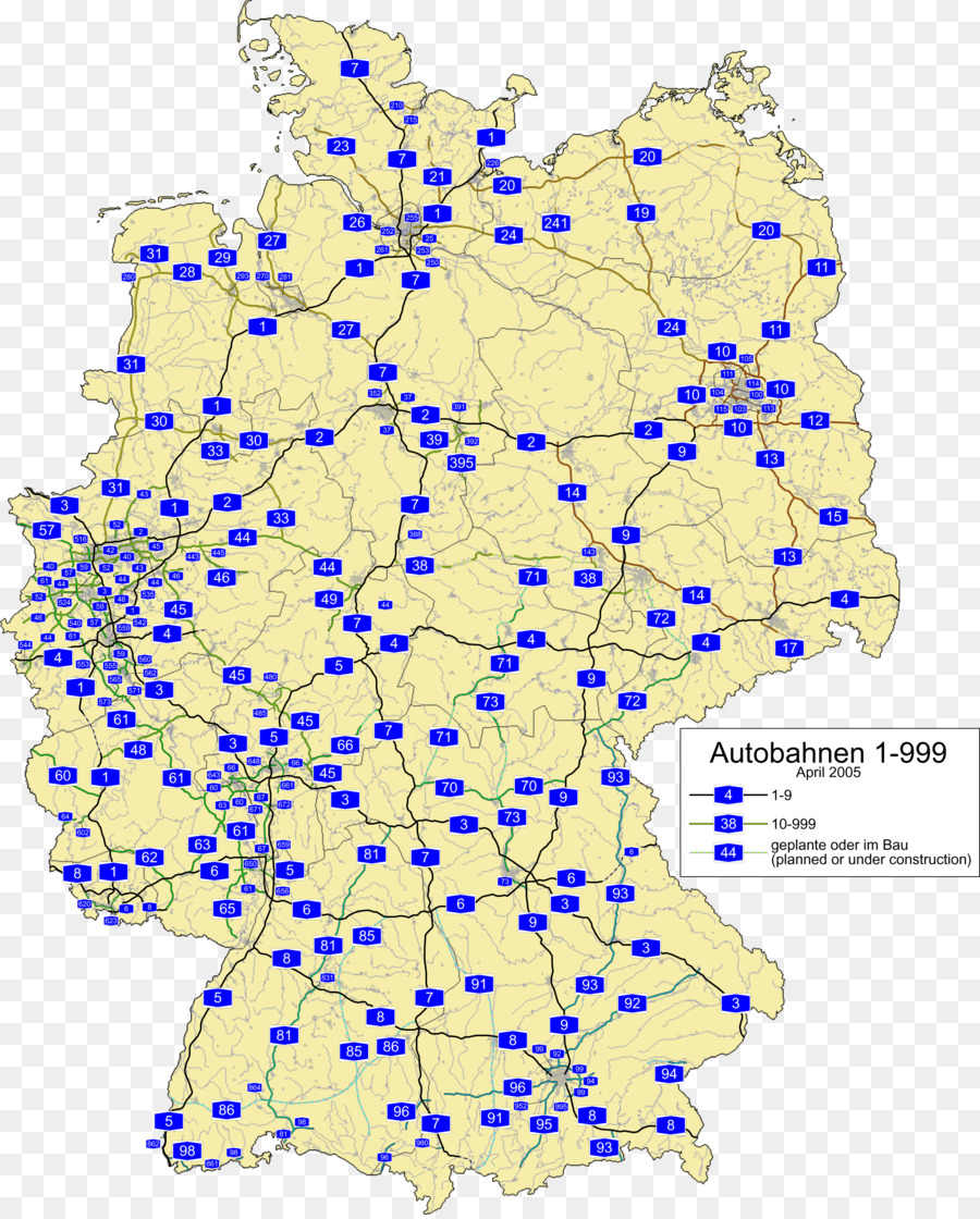 รัฐบาลกลางถนน 1，Motorways ในเยอรมัน PNG