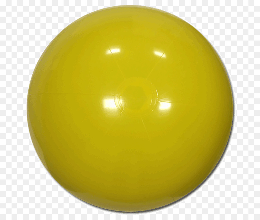 ลูกบอลชายหาด，สีเหลือง PNG