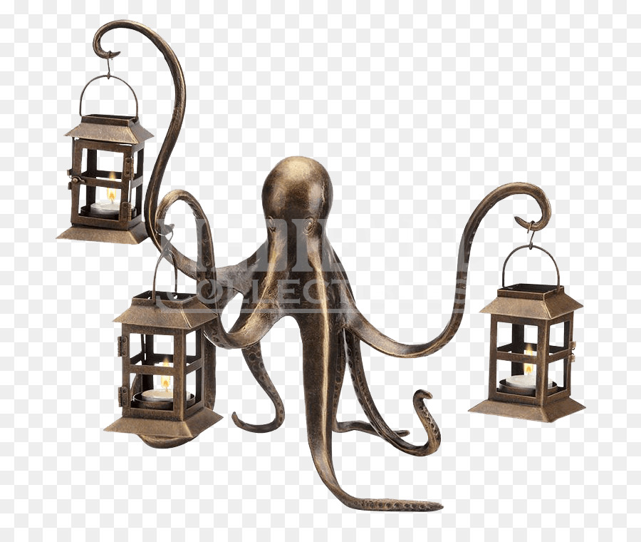 Octopus Lantern Holder，โลหะ PNG