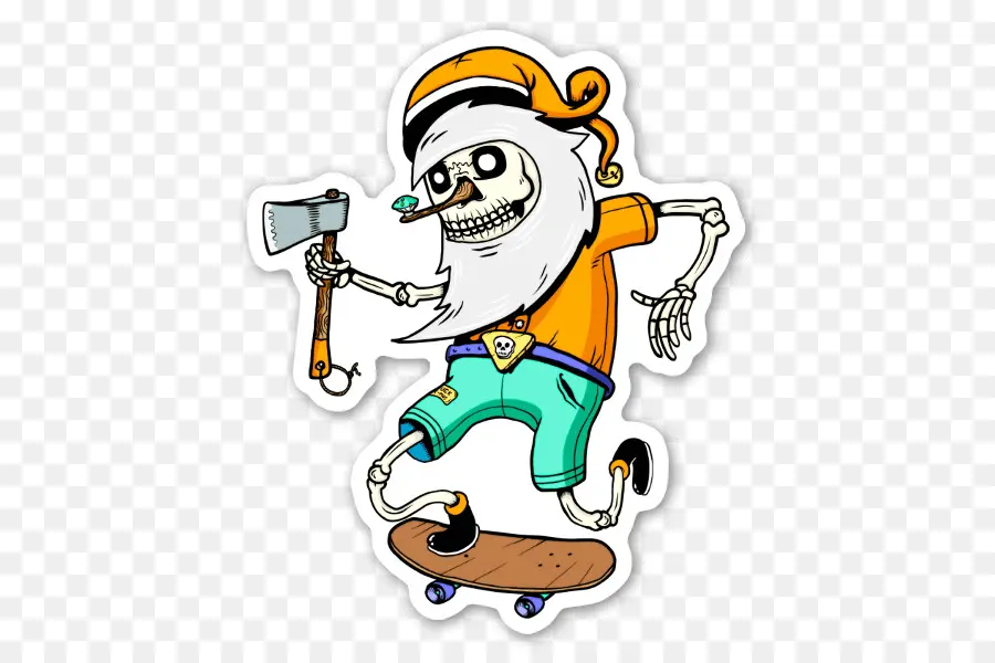 Skeleton Skateboarder，โครงกระดูก PNG